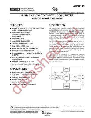 ADS1110A0IDBVR datasheet  